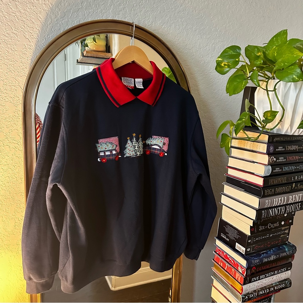 Vintage Baxter and Wells Woman Sport Christmas Sweatshirt